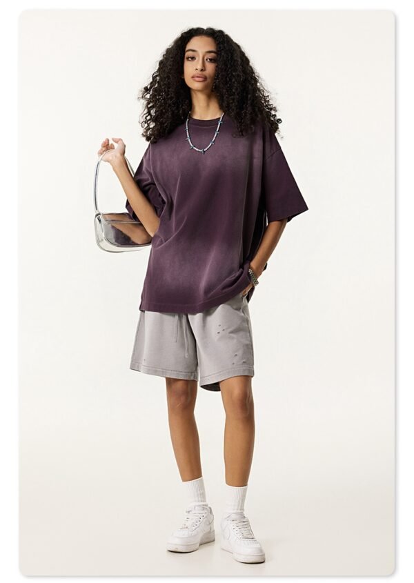 Custom Sun-Faded Oversized Cotton T-Shirt - Style EF996E - product detail view 2