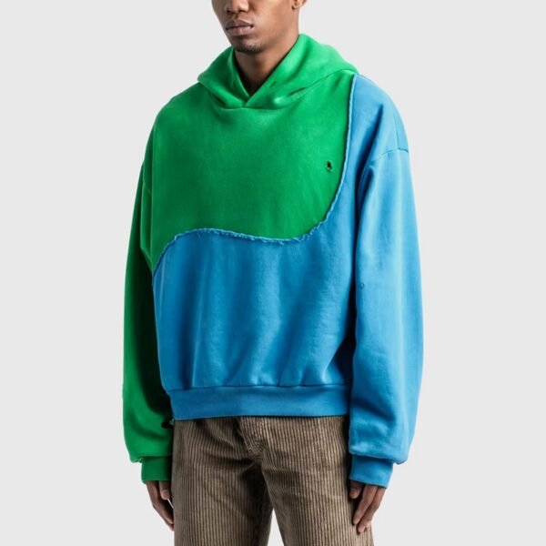 Custom Swirl Color-Block Pullover Hoodie - Style 47DD42 - product detail view 4