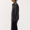 Custom Symmetrical Faux Leather Moto Jacket - Style F8E941 - product detail view 8
