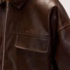 Custom Symmetrical Faux Leather Moto Jacket - Style F8E941 - product detail view 10