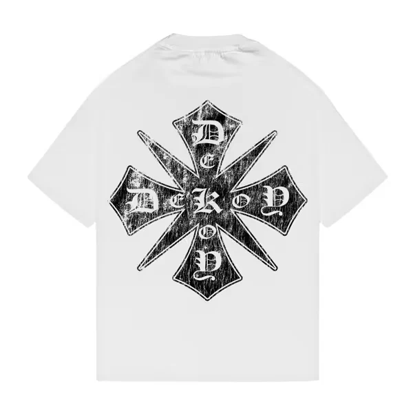 Custom White Graphic Hemline T-Shirt | VW-BDF436EE - Style BDF436 - product detail view 3 Custom White Graphic Hemline T-Shirt | VW-BDF436EE - Style BDF436 - product detail view 3