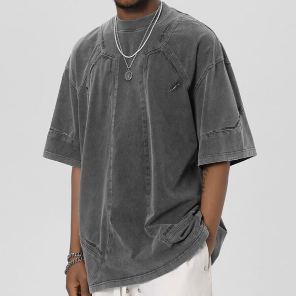 Custom Techno Oversized Panel Short Sleeve T-Shirt - Style 53B459 - product detail view 2 Custom Techno Oversized Panel Short Sleeve T-Shirt - Style 53B459 - product detail view 2