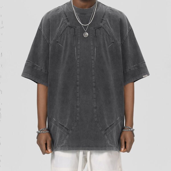 Custom Techno Oversized Panel Short Sleeve T-Shirt - Style 53B459 - product detail view 3 Custom Techno Oversized Panel Short Sleeve T-Shirt - Style 53B459 - product detail view 3
