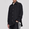 Custom Textured Oversized Button-Front Shirt - Style F8C65D - product detail view 3