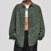 Custom Textured Oversized Button-Front Shirt - Style F8C65D - product detail view 8