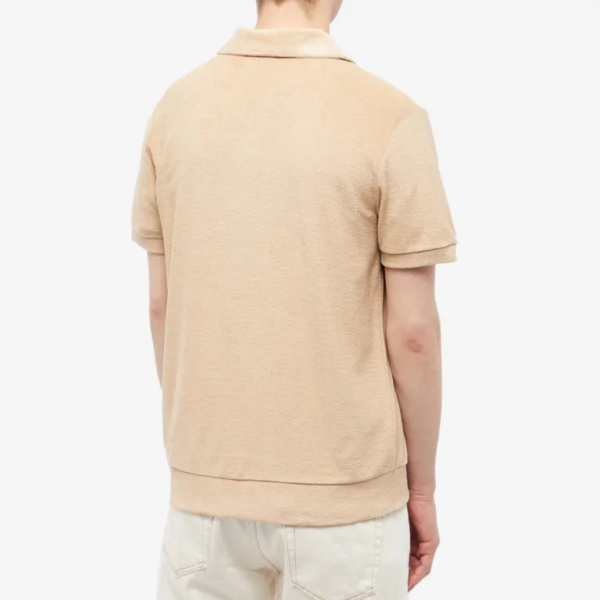 Custom Textured Split-Collar Short Sleeve Shirt - Style A1A8B9 - product detail view 3 Custom Textured Split-Collar Short Sleeve Shirt - Style A1A8B9 - product detail view 3