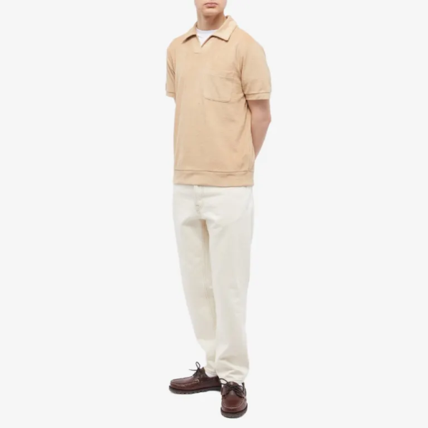 Custom Textured Split-Collar Short Sleeve Shirt - Style A1A8B9 - product detail view 4 Custom Textured Split-Collar Short Sleeve Shirt - Style A1A8B9 - product detail view 4