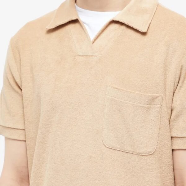 Custom Textured Split-Collar Short Sleeve Shirt - Style A1A8B9 - product detail view 5 Custom Textured Split-Collar Short Sleeve Shirt - Style A1A8B9 - product detail view 5