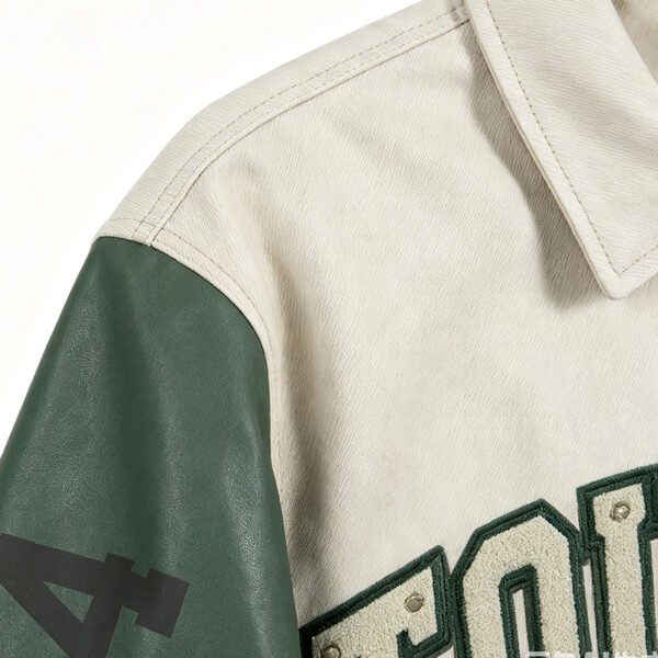 Custom Textured Varsity Bomber Jacket - Style FF158A - product detail view 2