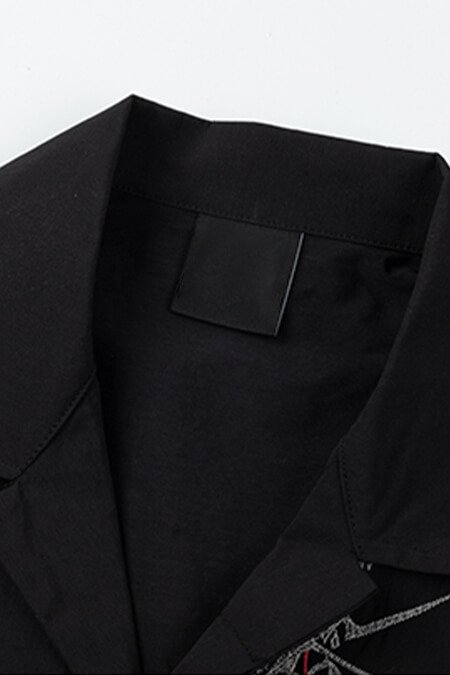 Custom Thorn Embroidered Boxy Camp Shirt | - Style F8EA09 - product detail view 11 Custom Thorn Embroidered Boxy Camp Shirt | - Style F8EA09 - product detail view 11