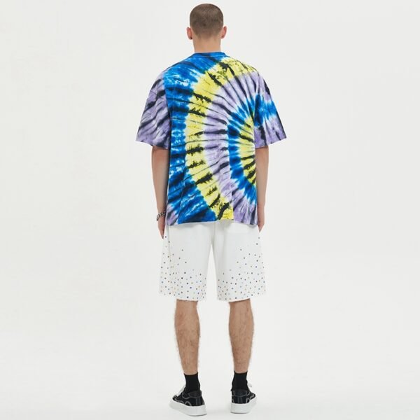 Custom Tie-Dye Puff Print Streetwear T-Shirt | VWT-502D - Style 502D2B - product detail view 5 Custom Tie-Dye Puff Print Streetwear T-Shirt | VWT-502D - Style 502D2B - product detail view 5