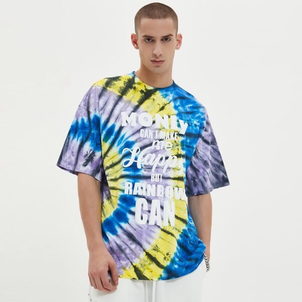 Custom Tie-Dye Puff Print Streetwear T-Shirt | VWT-502D - Style 502D2B - product detail view 6 Custom Tie-Dye Puff Print Streetwear T-Shirt | VWT-502D - Style 502D2B - product detail view 6
