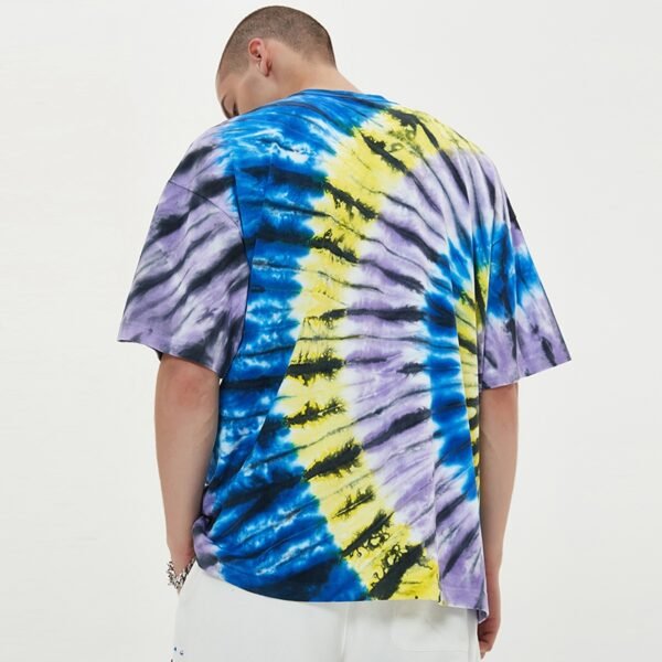 Custom Tie-Dye Puff Print Streetwear T-Shirt | VWT-502D - Style 502D2B - product detail view 8 Custom Tie-Dye Puff Print Streetwear T-Shirt | VWT-502D - Style 502D2B - product detail view 8