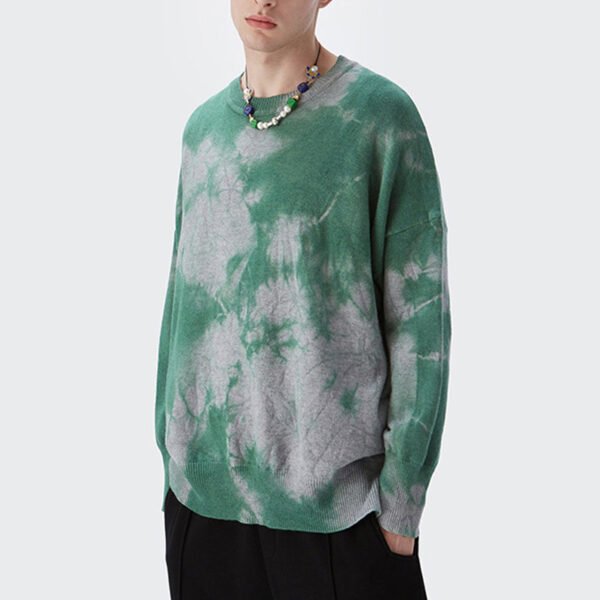 Custom Oversized Tie-Dye Split-Hem Sweater - Style 72E663 - product detail view 2