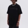Custom Tonal Embroidered Patchwork Oversized T-Shirt - Style 76E5BD - product detail view 5 Custom Tonal Embroidered Patchwork Oversized T-Shirt - Style 76E5BD - product detail view 5
