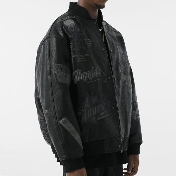 Custom Tonal Graphic Oversized Bomber Jacket - Style 4B5853 - product detail view 7 Custom Tonal Graphic Oversized Bomber Jacket - Style 4B5853 - product detail view 7