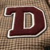 Custom Plaid Towel Applique Varsity Jacket - Style D2D8AE - product detail view 6 Custom Plaid Towel Applique Varsity Jacket - Style D2D8AE - product detail view 6