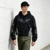 Custom Washed Tribal Print Distressed Hoodie - Style C5E644 - product detail view 7 Custom Washed Tribal Print Distressed Hoodie - Style C5E644 - product detail view 7