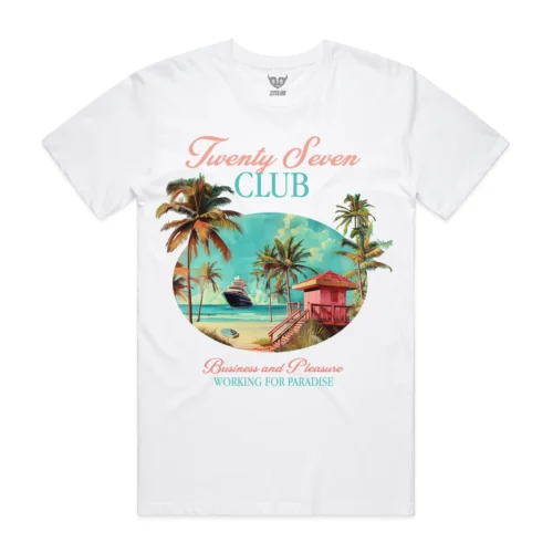 Custom Tropical Resort Graphic T-Shirt - Style 3A97E4