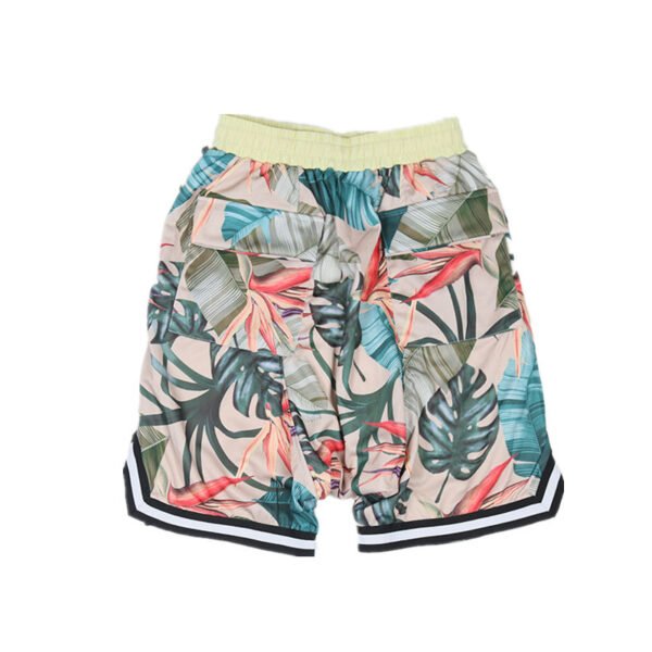 Custom Tropical Print Zip Pocket Resort Shorts - Style 8418A1 - product detail view 4 Custom Tropical Print Zip Pocket Resort Shorts - Style 8418A1 - product detail view 4