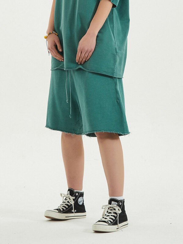 Custom Unisex Drawcord Jersey Shorts - Style 142C77 - product detail view 3 Custom Unisex Drawcord Jersey Shorts - Style 142C77 - product detail view 3