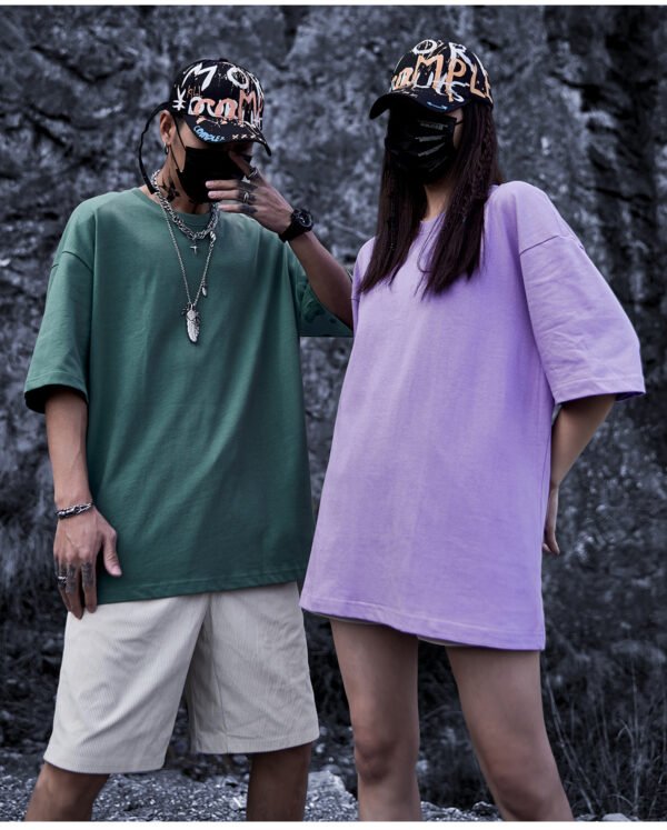 Custom Unisex Drop Shoulder T-Shirt - Style 0D1BA5 - product detail view 18 Custom Unisex Drop Shoulder T-Shirt - Style 0D1BA5 - product detail view 18
