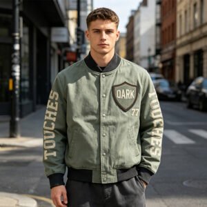 Custom Patch Detail Utility Bomber Jacket - Style CEA984