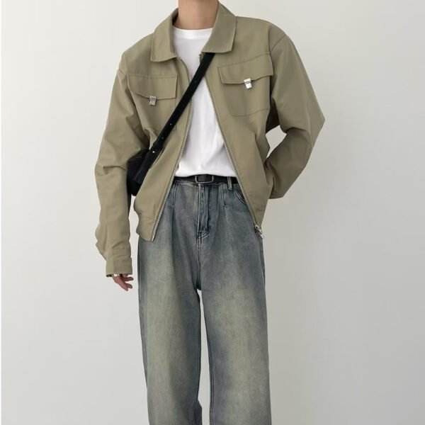 Custom Utility Chest Pocket Zip Jacket - Style 4CDAE8 - product detail view 2