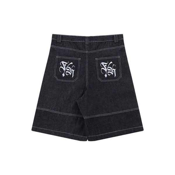 Custom Wash-Compatible Utility Denim Shorts - Style 8F068F - product detail view 3 Custom Wash-Compatible Utility Denim Shorts - Style 8F068F - product detail view 3