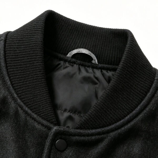 Custom Contrast Sleeve Varsity Bomber Jacket - Style 8D2122 - product detail view 2 Custom Contrast Sleeve Varsity Bomber Jacket - Style 8D2122 - product detail view 2