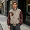 Custom Multi-Material Vintage Varsity Jacket | VWJ-864 - Style BC74C5 Custom Multi-Material Vintage Varsity Jacket | VWJ-864 - Style BC74C5