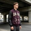 Custom Wine Varsity Jacket for Fabric Planning | 16A7EA - Style 16A7EA - product detail view 2