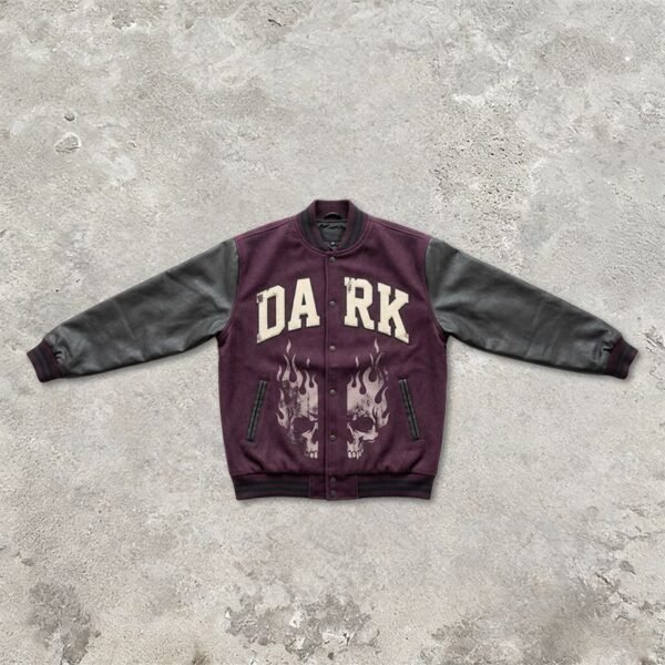 Custom Wine Varsity Jacket for Fabric Planning | 16A7EA - Style 16A7EA - product detail view 3