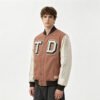 Custom Contrast Sleeve Varsity Jacket - Style 40A331 - product detail view 3 Custom Contrast Sleeve Varsity Jacket - Style 40A331 - product detail view 3