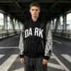 Custom Vintage Varsity Jacket with Applique Letters - Style 94B9C2 - product detail view 2 Custom Vintage Varsity Jacket with Applique Letters - Style 94B9C2 - product detail view 2
