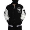 Custom Black and White Varsity Jacket - Style 0BBF86 Custom Black and White Varsity Jacket - Style 0BBF86