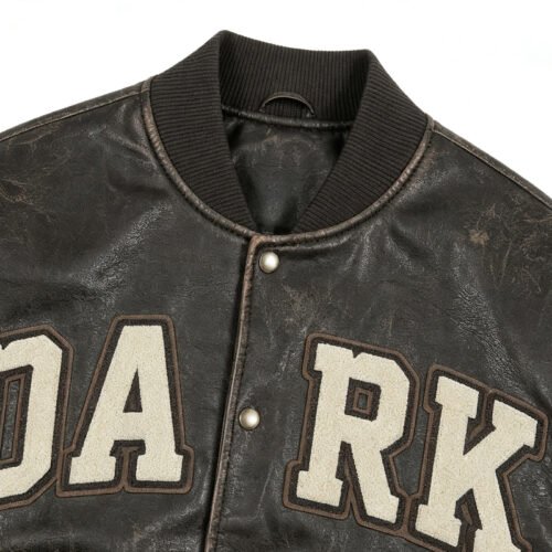 Custom Distressed Varsity Snap Jacket | 710-14 - Style 85735F Custom Distressed Varsity Snap Jacket | 710-14 - Style 85735F