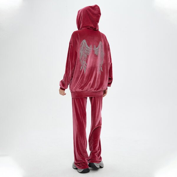 Custom Velvet Rhinestone Zip Hoodie - Style 55B7E9 - product detail view 2 Custom Velvet Rhinestone Zip Hoodie - Style 55B7E9 - product detail view 2