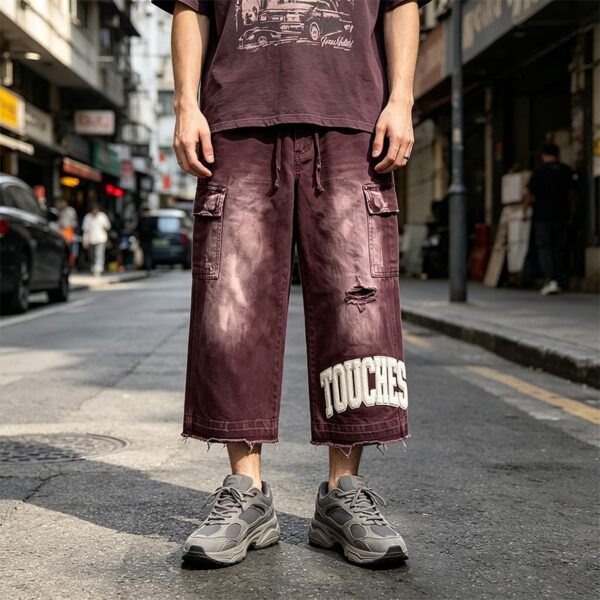 Custom Vintage Cargo Denim Pants - Style 6EA2D7 Custom Vintage Cargo Denim Pants - Style 6EA2D7