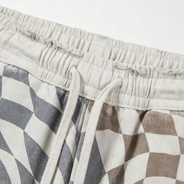 Custom Vintage Checkerboard Cargo Pants 714-13 - Style 708E55 Vintage checkerboard cargo pants with drawcord waist
