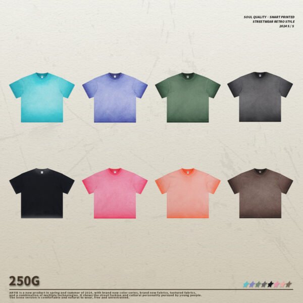 Custom 250G Vintage-Dyed Oversized T-Shirt AR016 - Style D36011 Custom 250G Vintage-Dyed Oversized T-Shirt AR016 - Style D36011