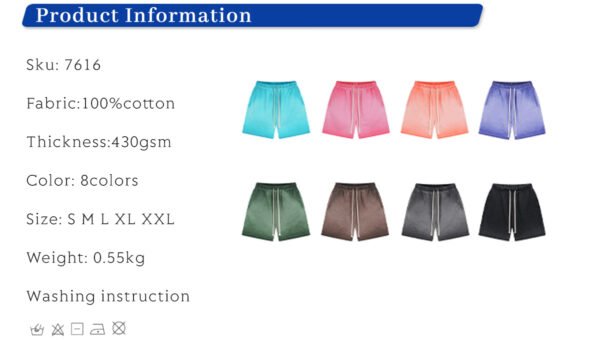Custom Vintage-Dyed Terry Drawstring Shorts - 7616 - Style AD44F8 - product detail view 7 Custom Vintage-Dyed Terry Drawstring Shorts - 7616 - Style AD44F8 - product detail view 7