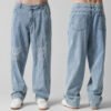 Custom Vintage Embroidered Panel Jeans - Style EDFA12 - product detail view 6