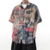 Custom Vintage Graffiti Boxy Overshirt | - Style 44FAC5 - product detail view 2