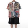 Custom Vintage Graffiti Boxy Overshirt | - Style 44FAC5 - product detail view 7