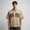 Custom Vintage Plaid Short Sleeve Shirt - Style F51E61