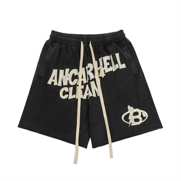 Custom Vintage Raised-Print Graphic Shorts - Style 6BC07B - product detail view 3 Custom Vintage Raised-Print Graphic Shorts - Style 6BC07B - product detail view 3