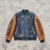 Custom Vintage Contrast-Sleeve Varsity Jacket - Style A3E04D