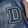 Custom Vintage Contrast-Sleeve Varsity Jacket - Style A3E04D - product detail view 4