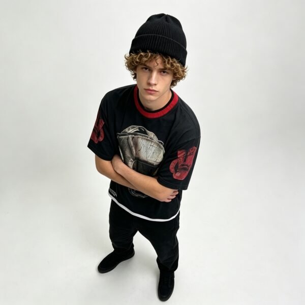 Custom Vintage Wash Cotton T-Shirt With Rib Neck 2D36 - Style 2D3660 - product detail view 4
